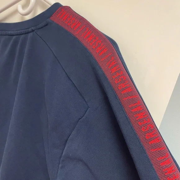 ARSENAL LONDON 2019 2020 ADIDAS BLUE CREWNECK SWEATER MEN Large - Picture 6 of 6